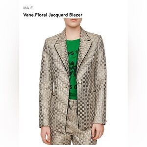 New Maje Floral Jacquard two piece suit size 36